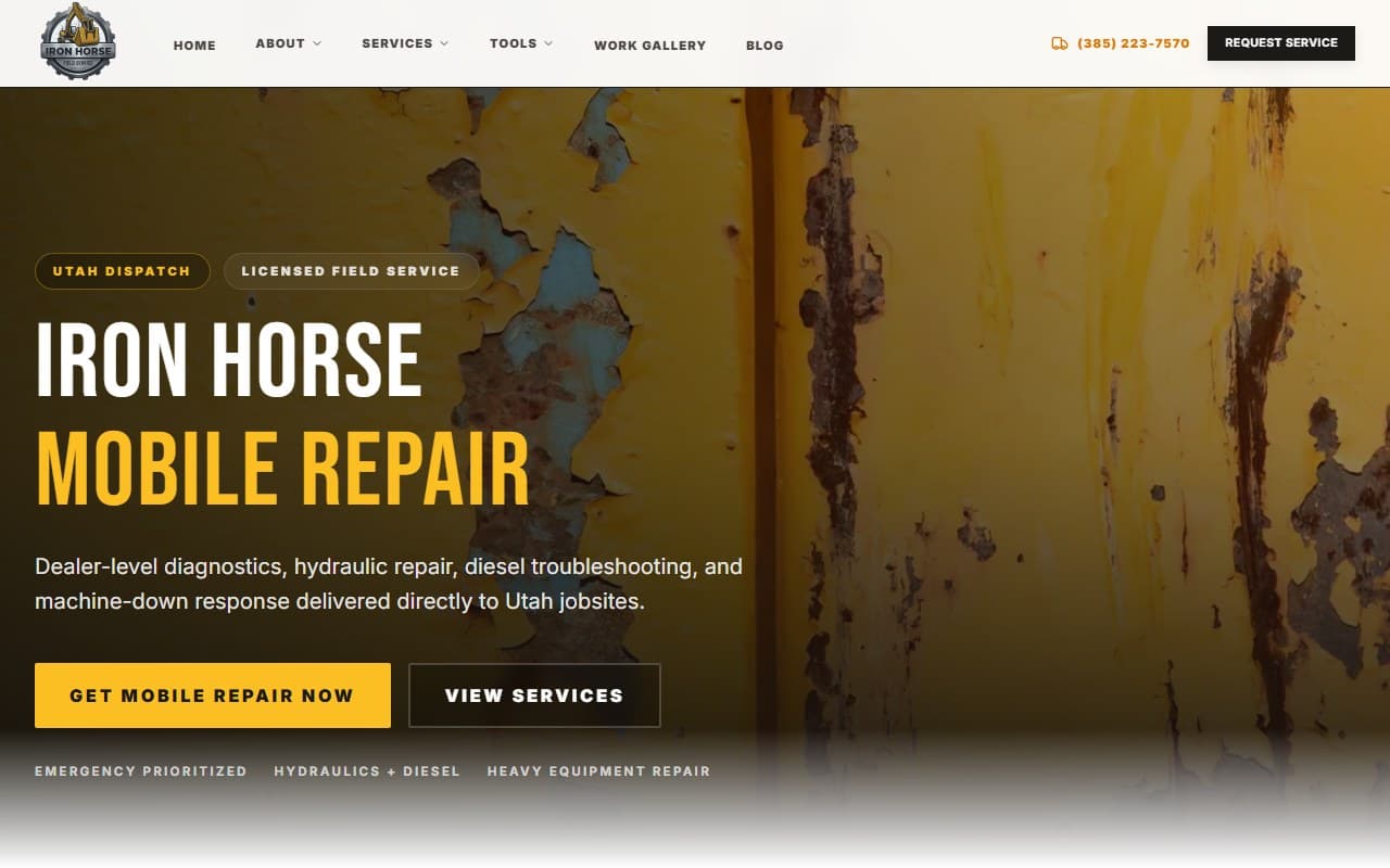 Iron Horse Field Service website screenshot