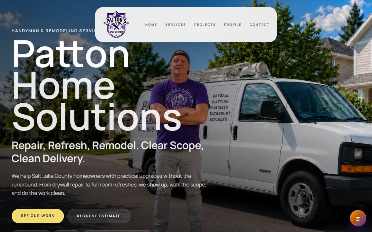 Patton Home Solutions website screenshot